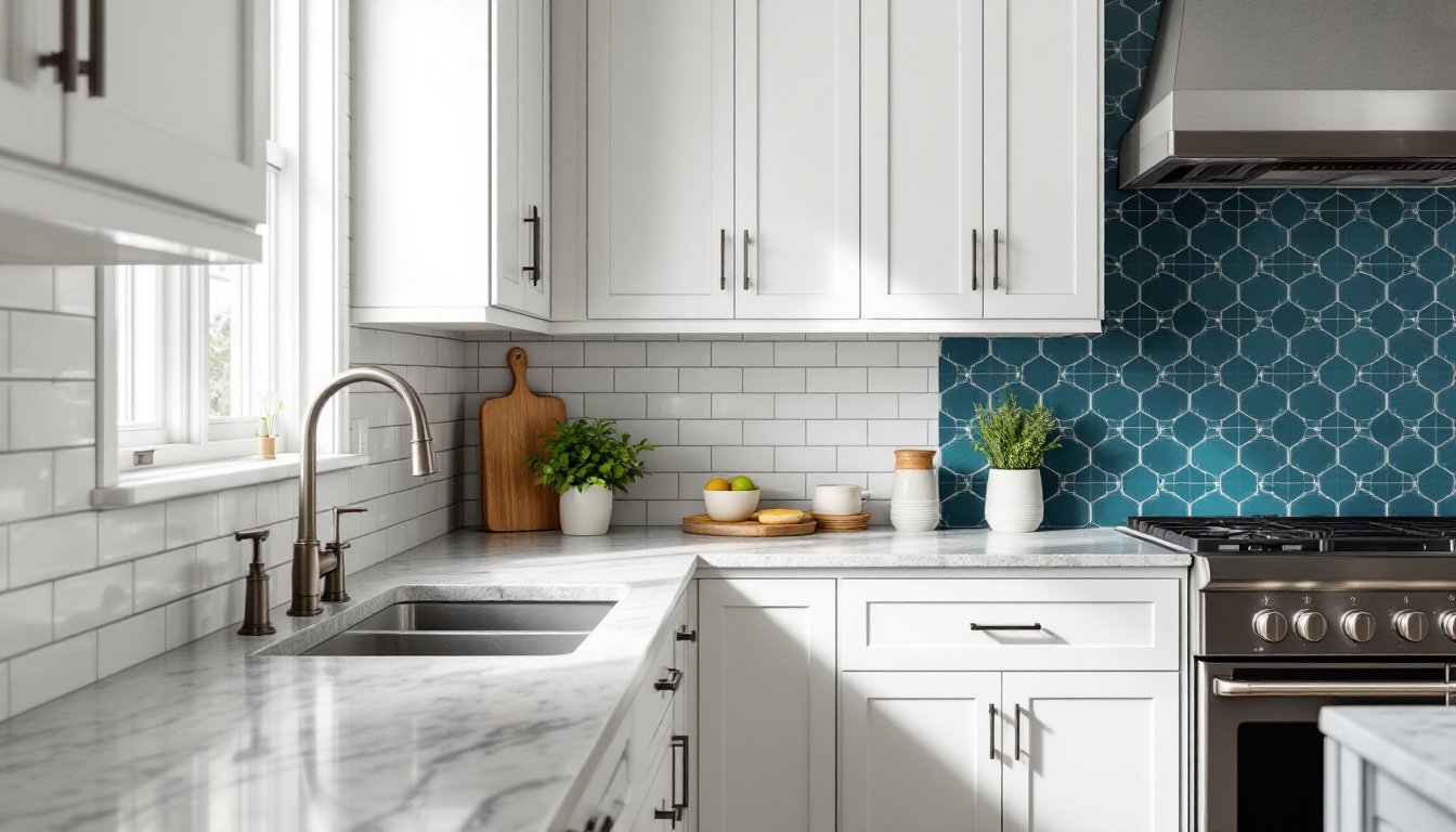 white cabinet kitchen backsplash ideas
